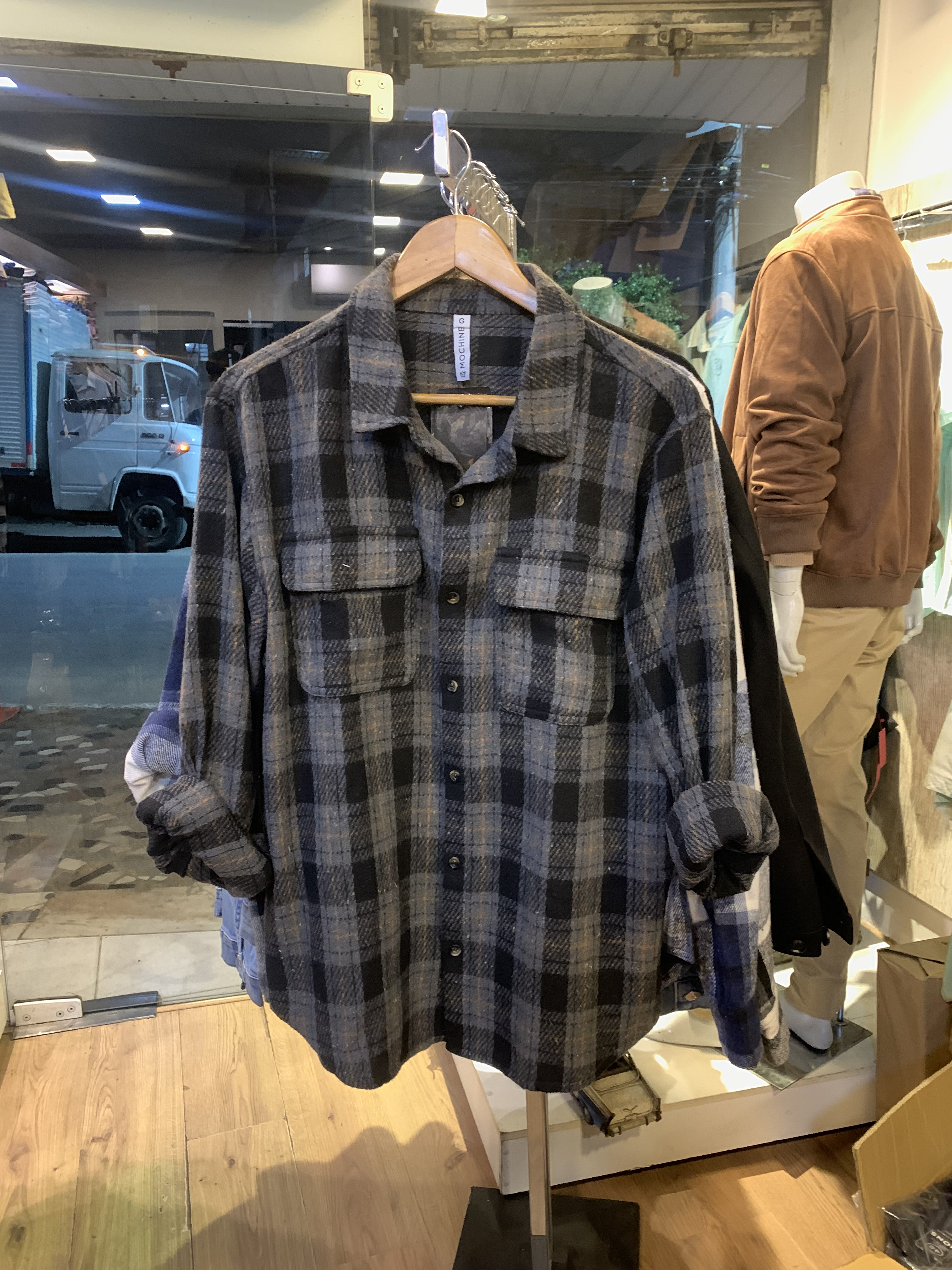 Camisa Flanela Cinza