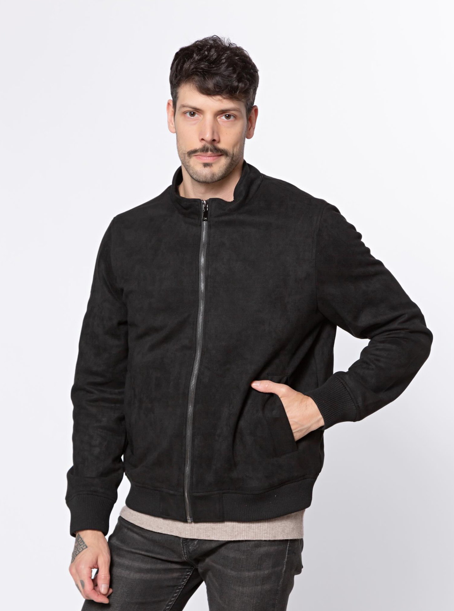 Bomber Camurça Preto